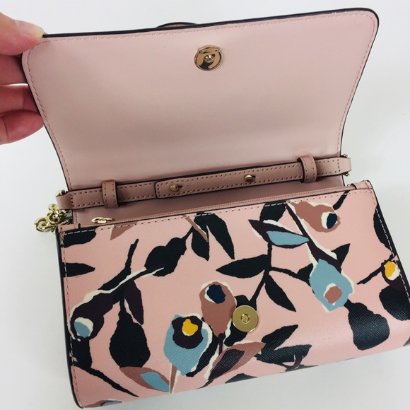 Kate Spade Cameron Paper Rose Sm  Crossbody Clutch - Picture 4 of 6